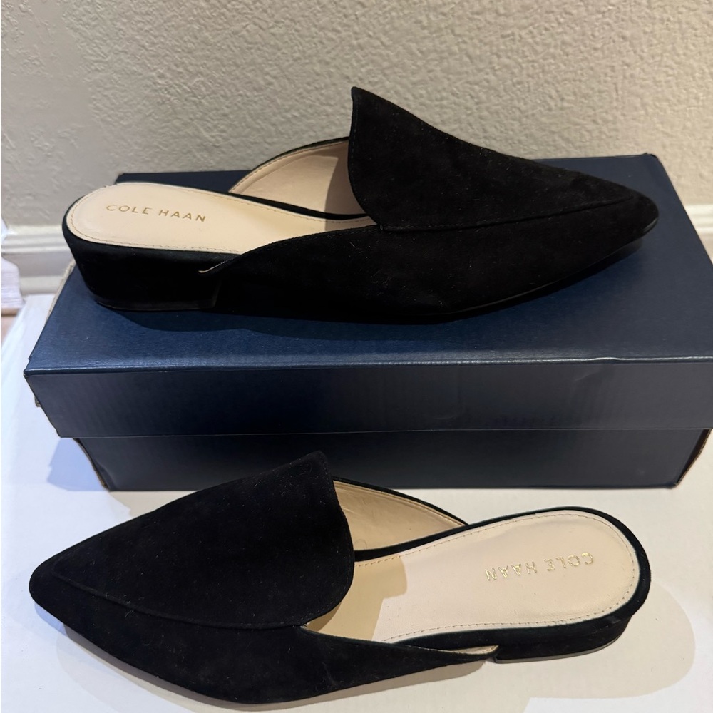Cole Haan Black Suede Piper Mule - Picture 8 of 15